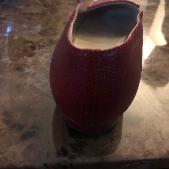 Chanel red lizard signature flats genuine - Picture 4 of 5